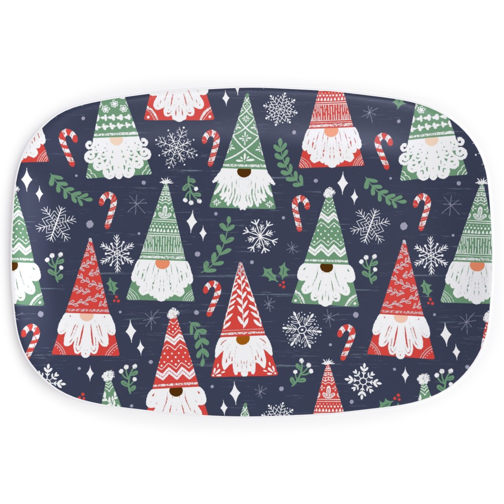 Folk Gnomes Serving Platter, Multicolor