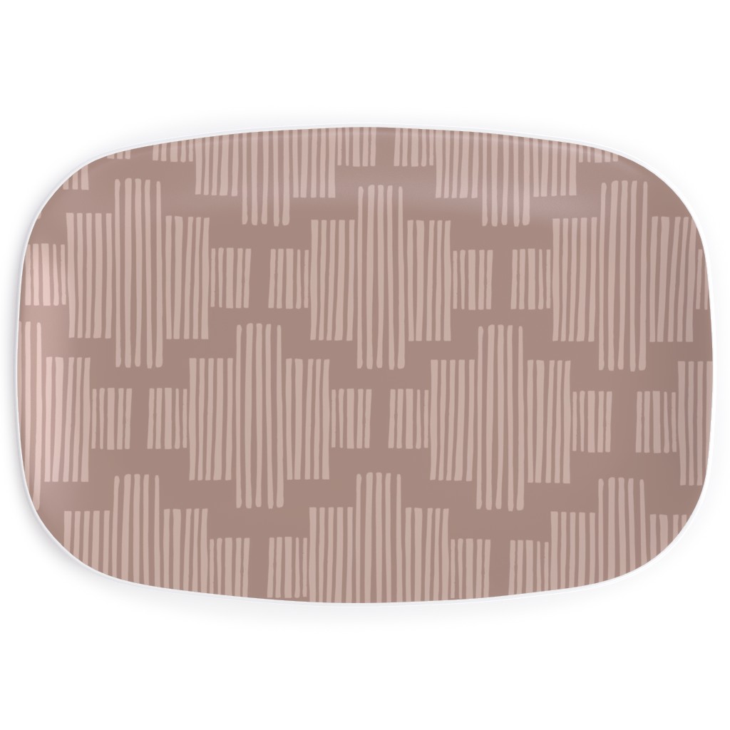 Step Into It - Dusty Rose Serving Platter, Pink, Bright Pink