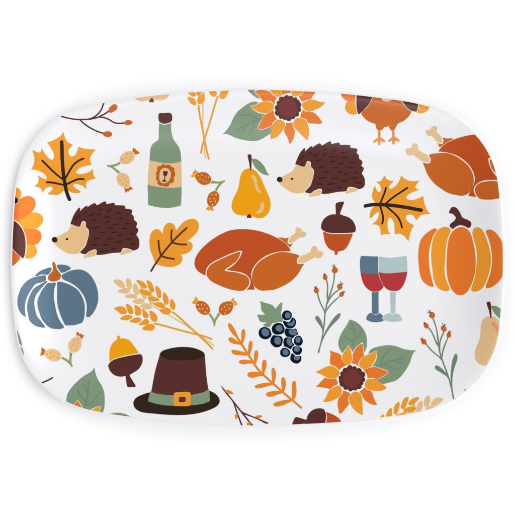 Thanksgiving - Multi Serving Platter, Multicolor