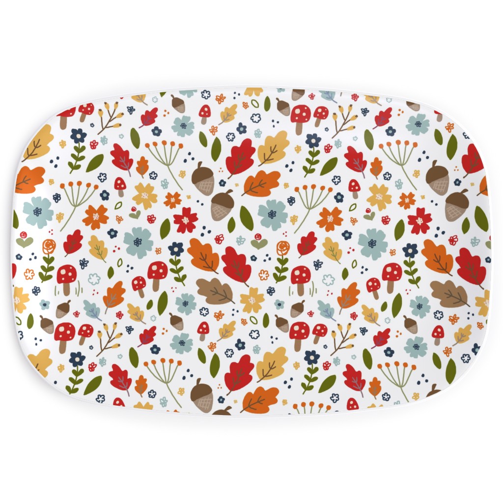 Woodland Floral - Multi Serving Platter, Multicolor