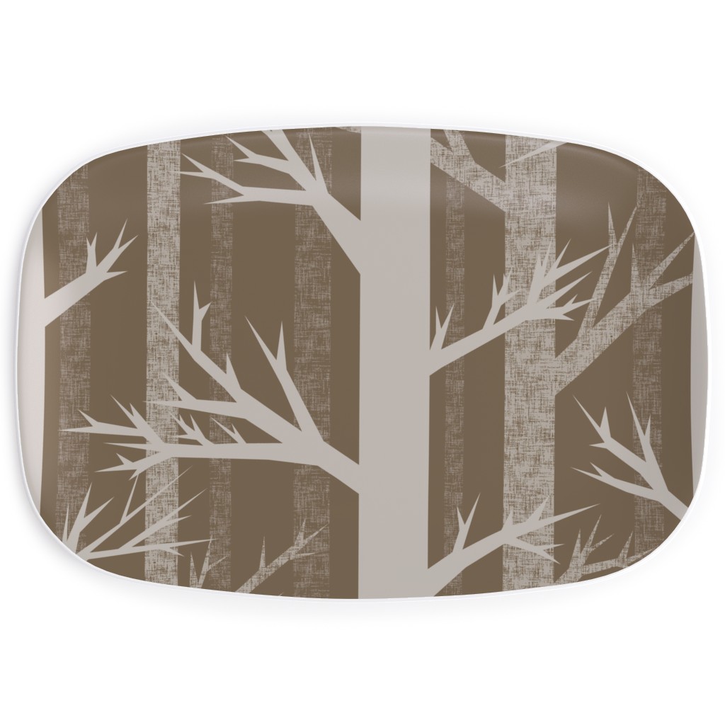 Winter Woods - Fawn Serving Platter, Brown, Brown