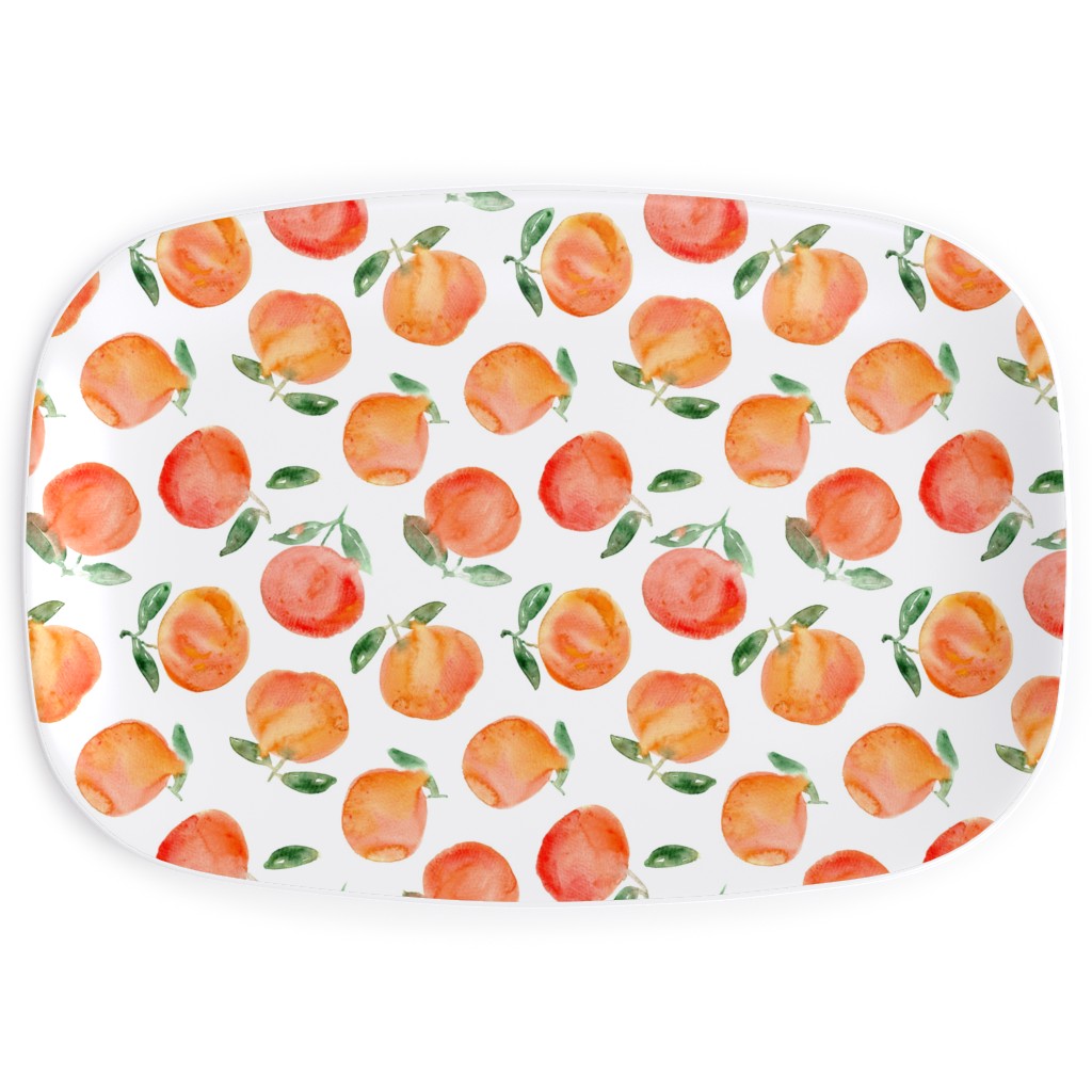 Watercolor Oranges - Orange Serving Platter, Orange, Orange
