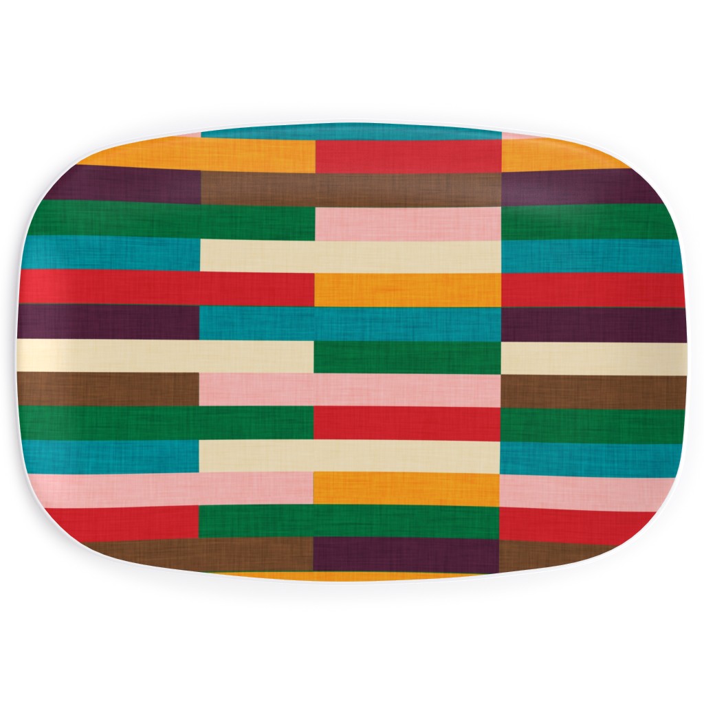 Kilim - Stripe - Multi Serving Platter, Multicolor