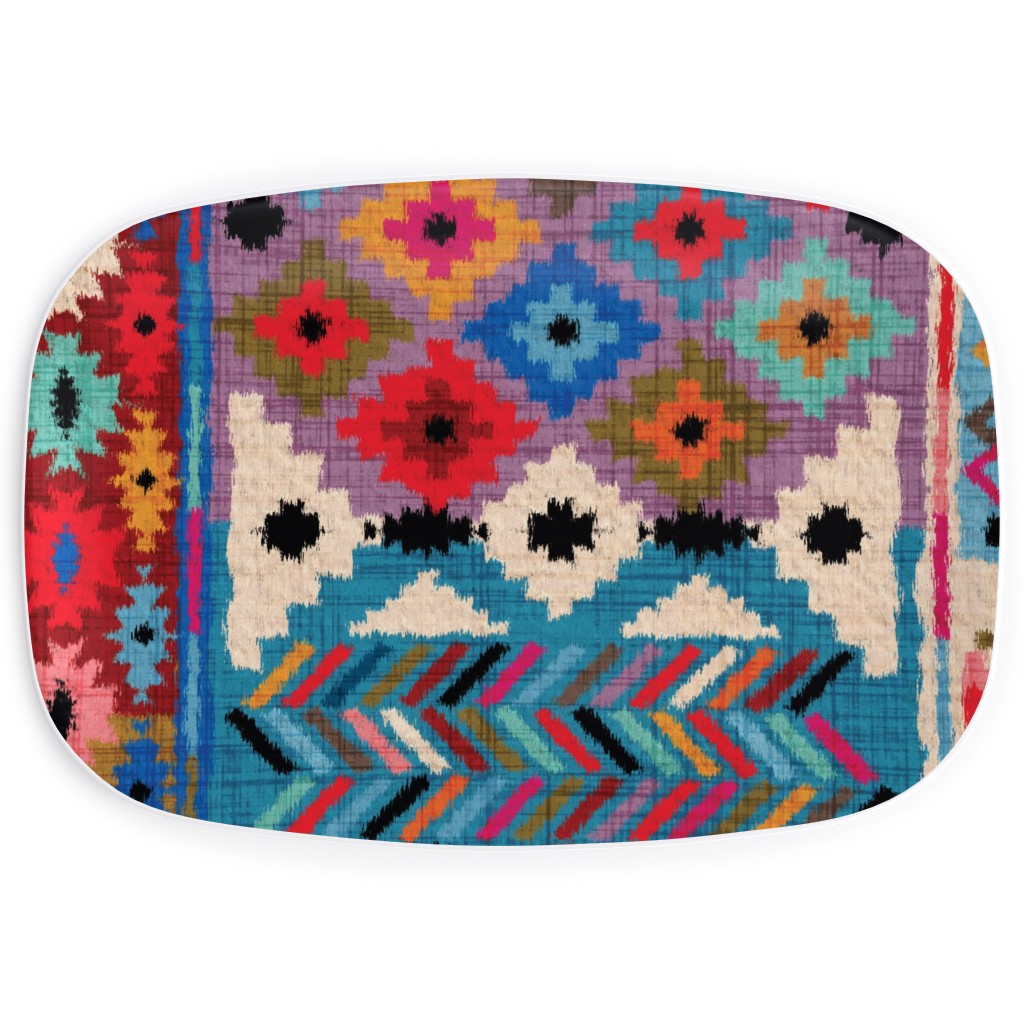 Kilim Ikat - Multi Serving Platter, Multicolor