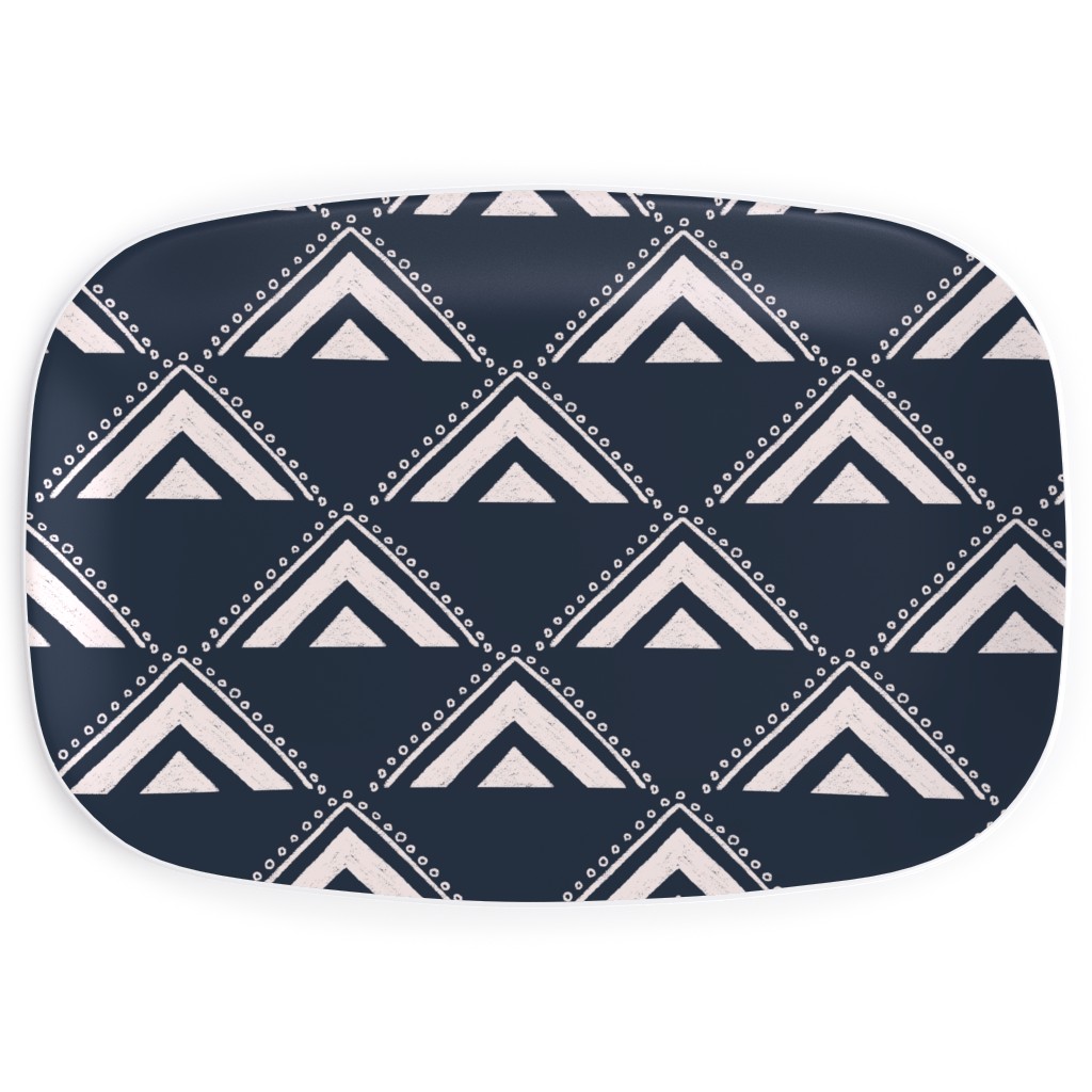 Lead the Way Triangles - Blue Serving Platter, Blue, True Blue