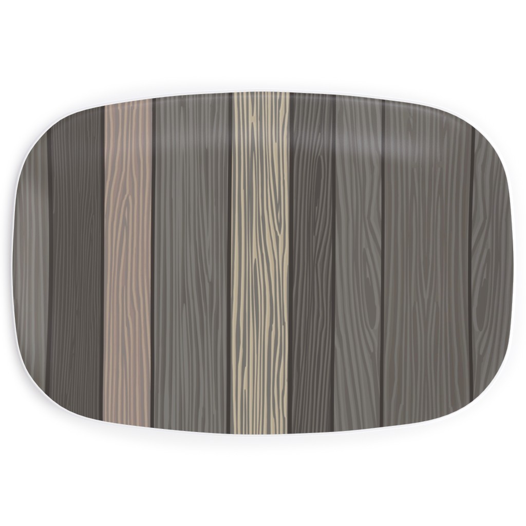 Old Wood Planks Driftwood - Brown Serving Platter, Brown