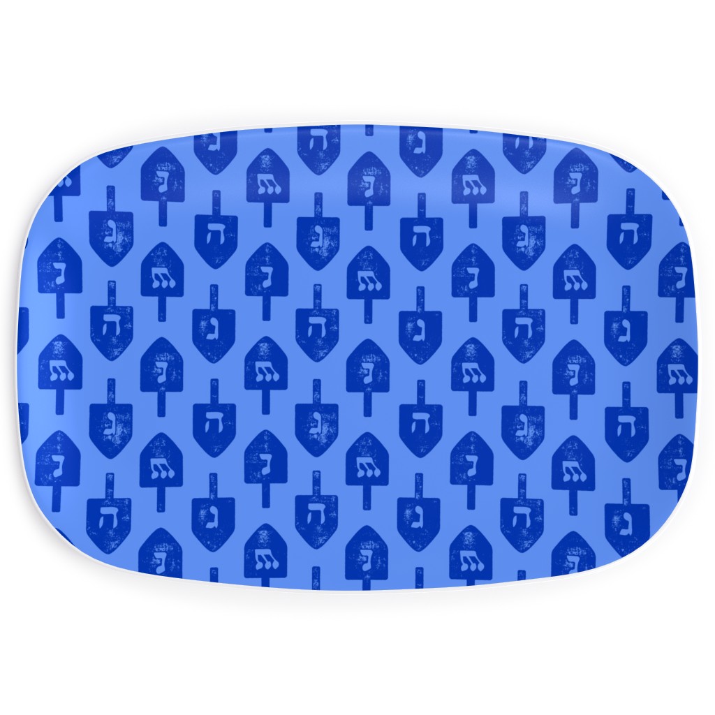 Dreidel - Blue Serving Platter, Blue
