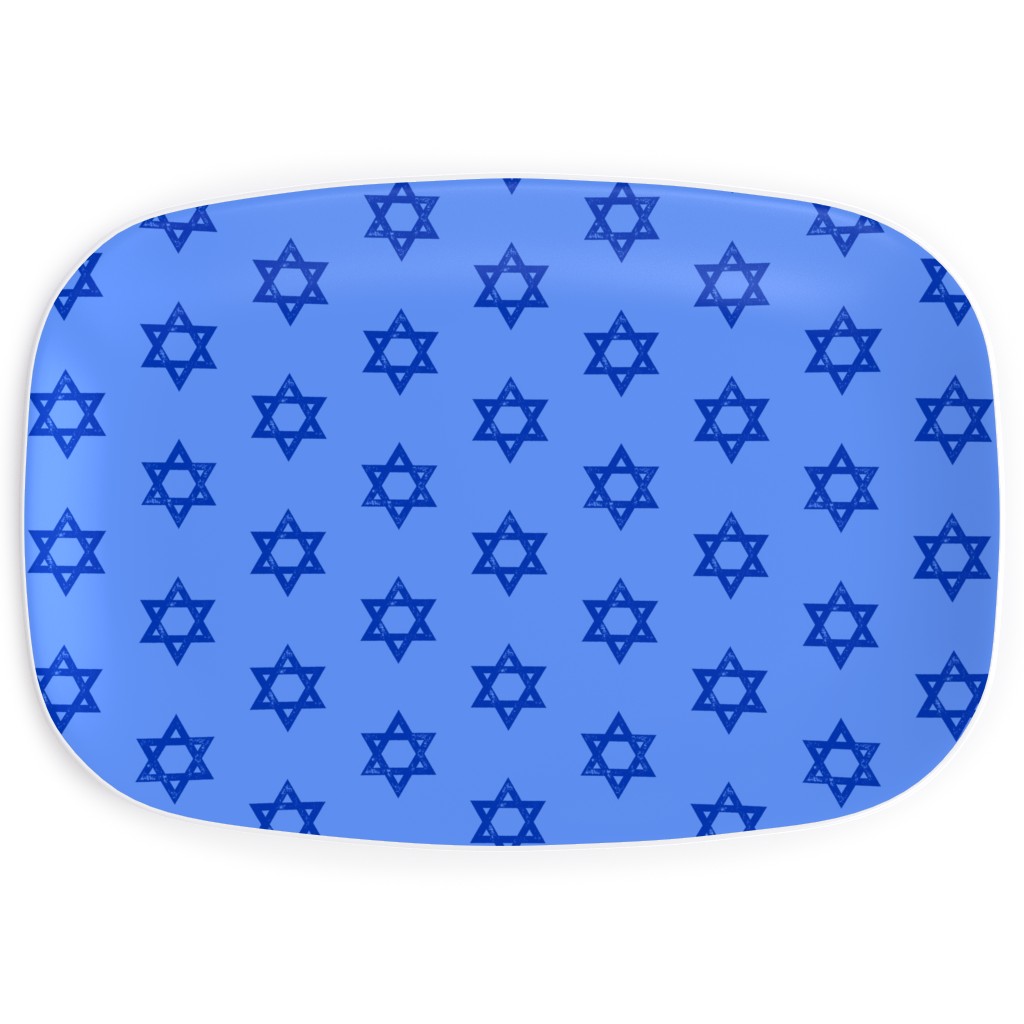 Star of David - Blue Serving Platter, Blue