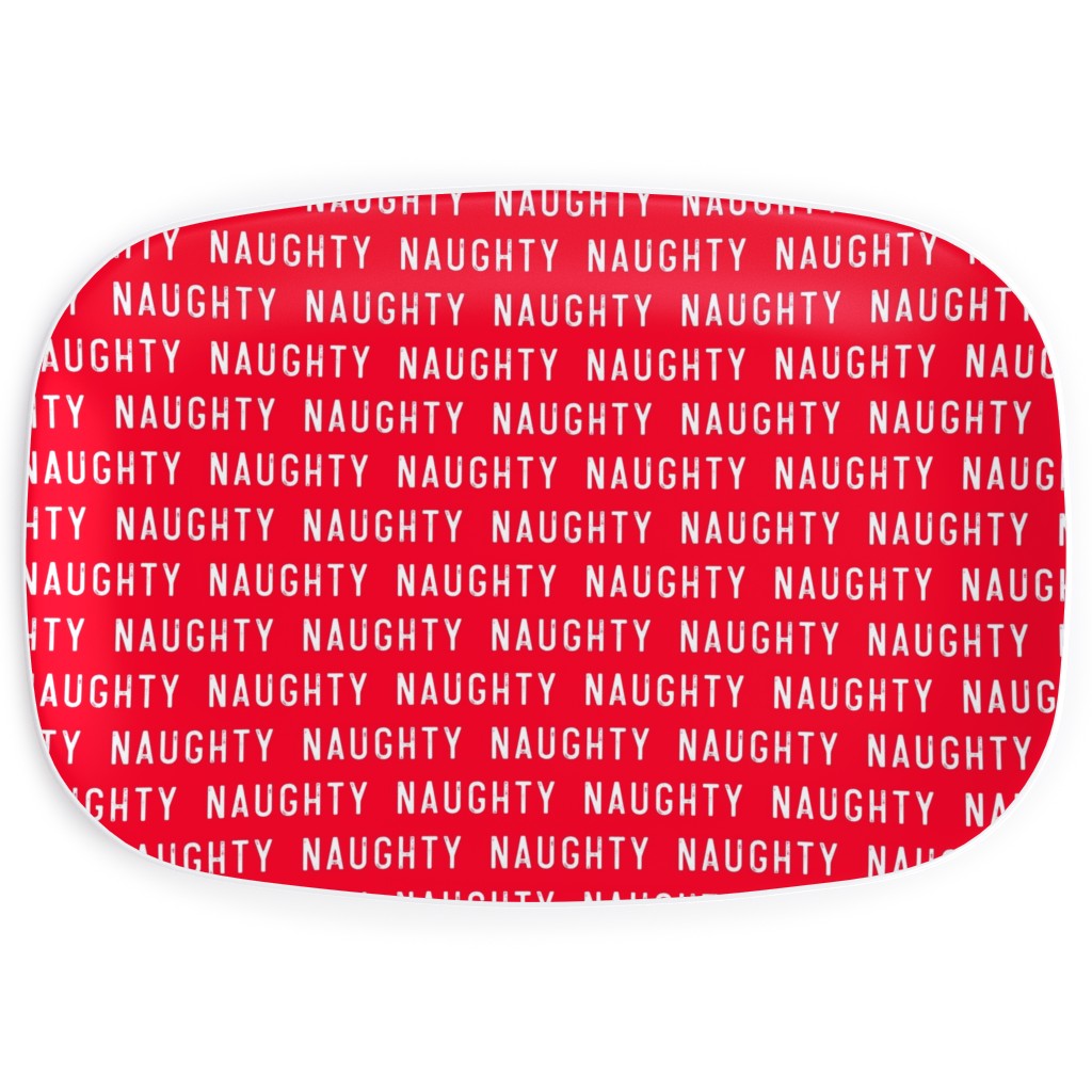 Naughty - Red Serving Platter, Red