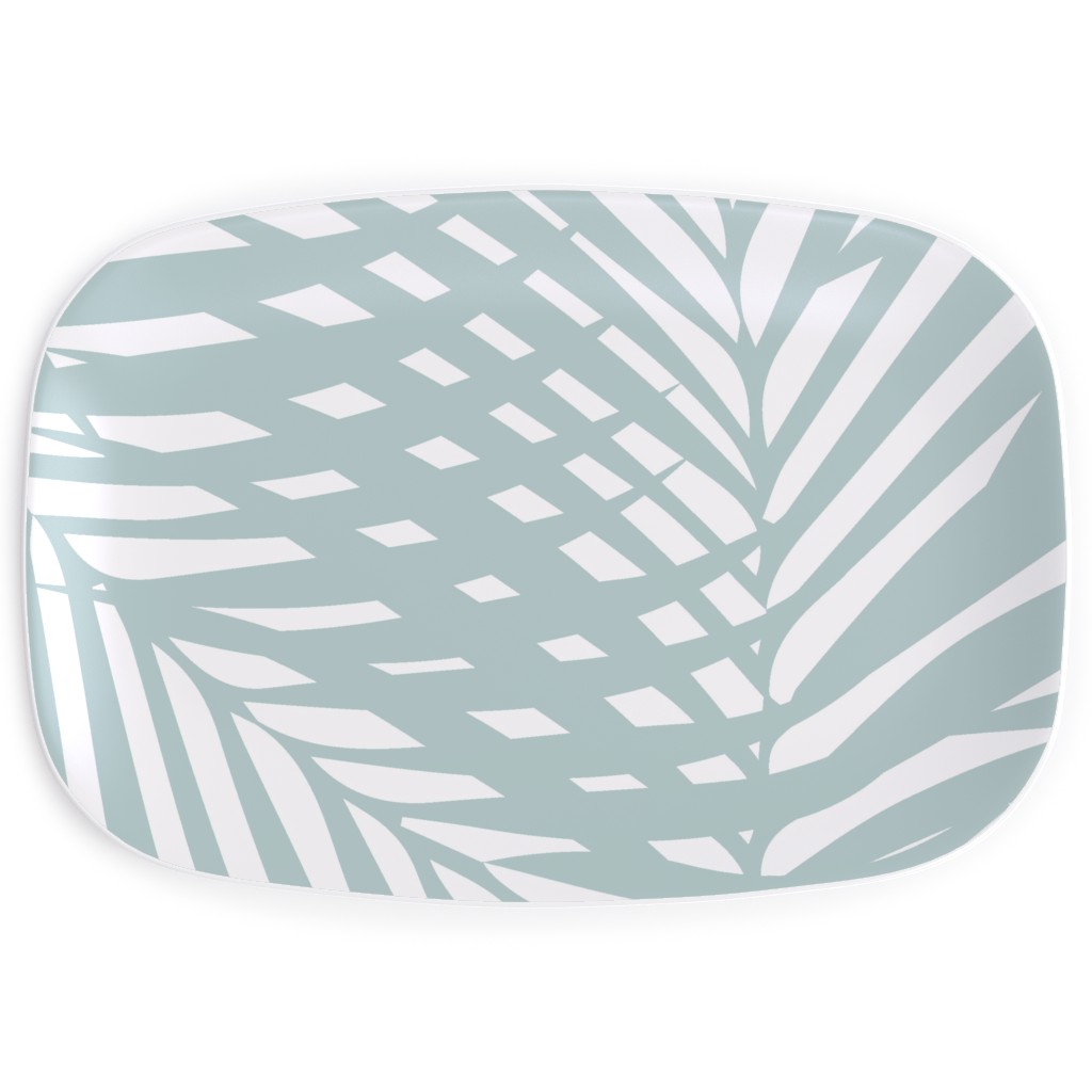 Fronds - Palladian Blue Serving Platter, Blue, True Blue