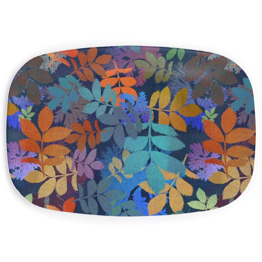 Leaves Falling - Multi Serving Platter, Multicolor