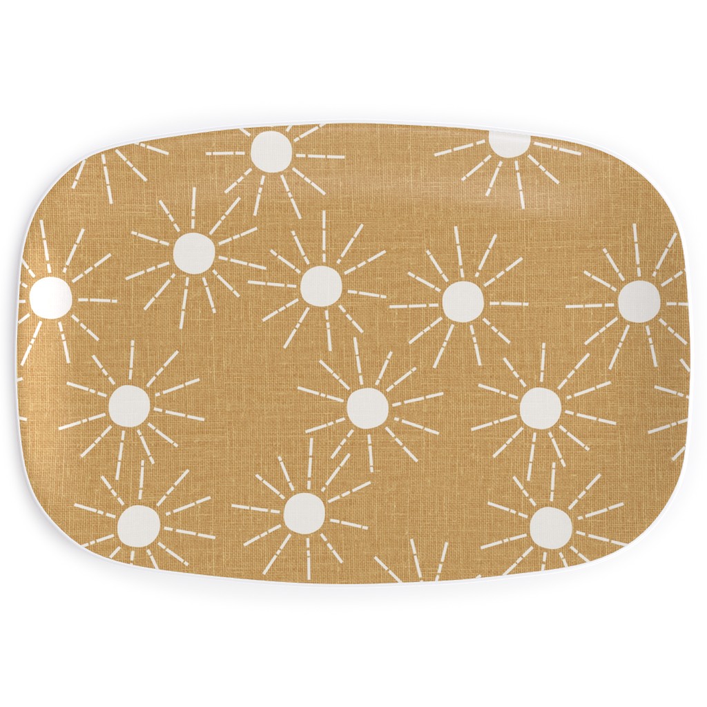 Summer Sunshine - Mustard Yellow Serving Platter, Yellow