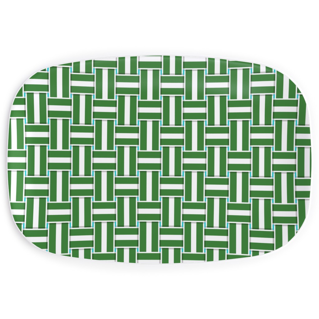 Chaise Lounge - Green Serving Platter, Green, Classic Green