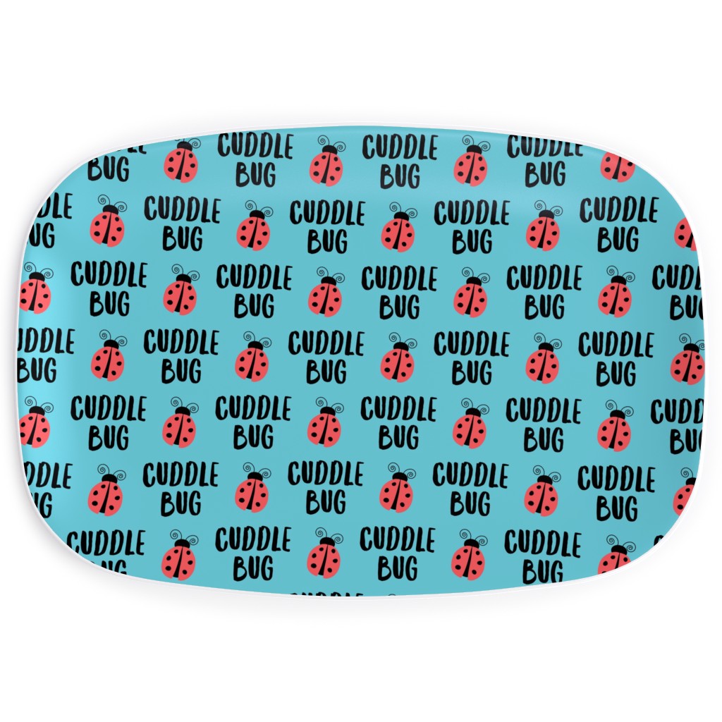 Cuddle Bug - Blue Serving Platter, Blue