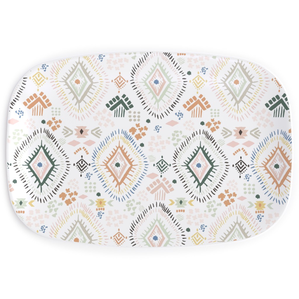 Modern Aztec - Multi Serving Platter, Multicolor