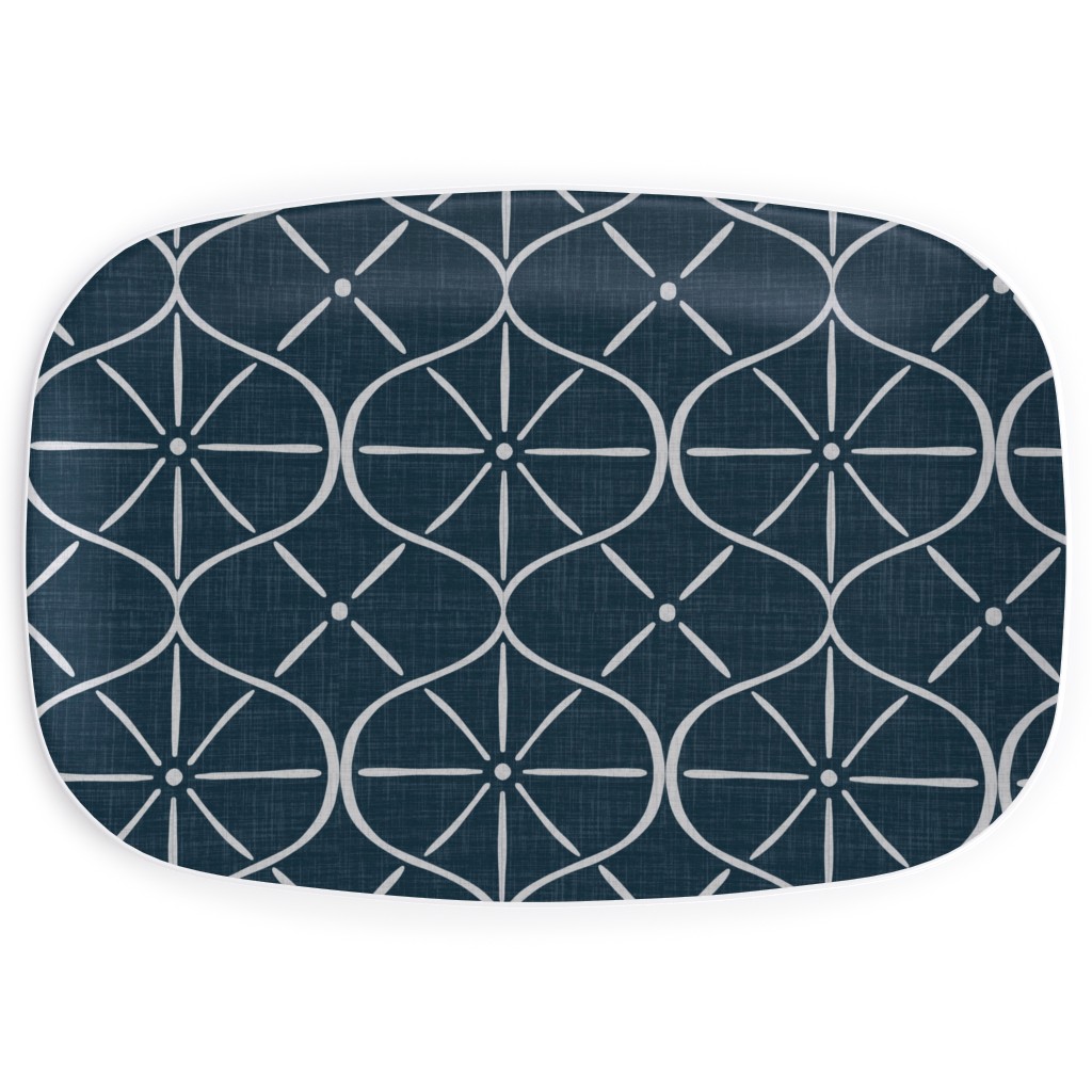 Ovalesque - Blue Serving Platter, Blue, True Blue