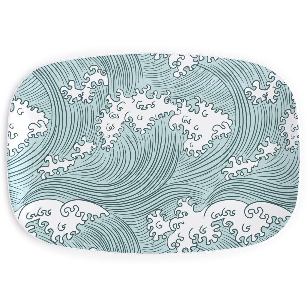 Japanese Waves Serving Platter Shutterfly