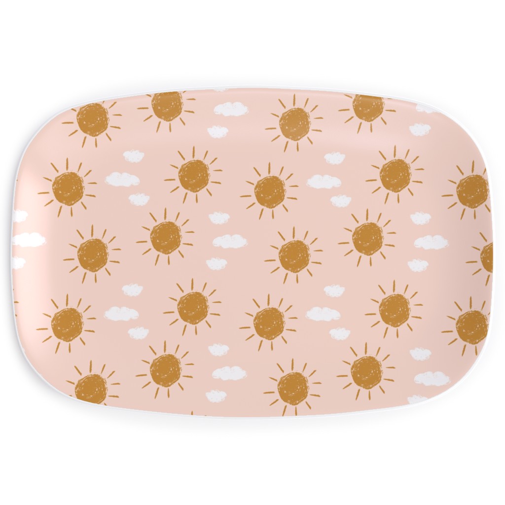 Little Golden Sun - Pink Serving Platter, Pink, Bright Pink