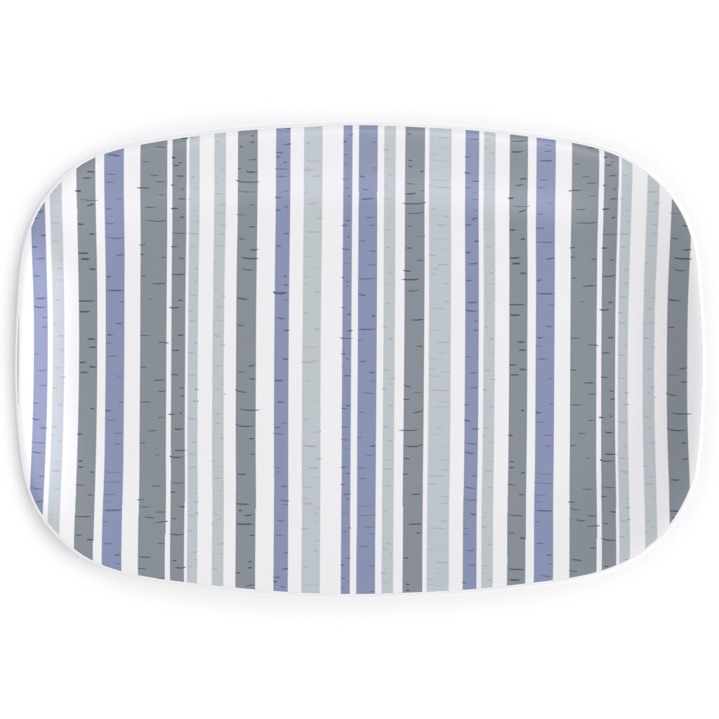 Wooded Aspens - Gray Serving Platter, Gray