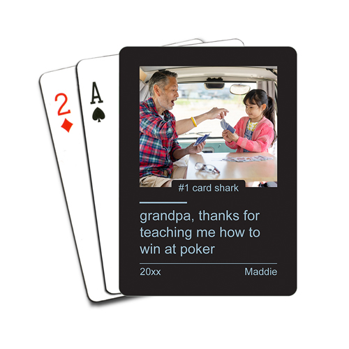 Memory Card Playing Cards, Gray
