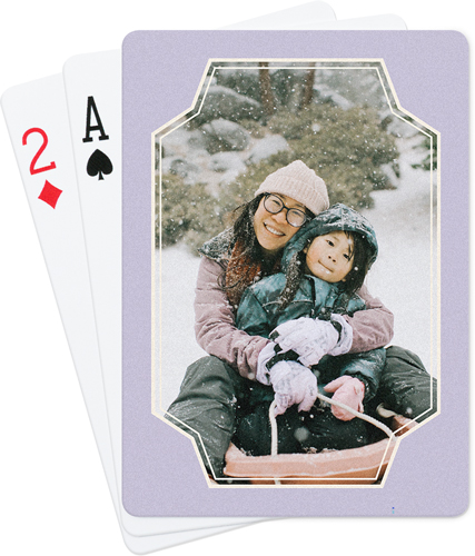 Unique Frame Playing Cards, Purple