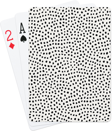 Black and White Organic Dots Playing Cards, Multicolor