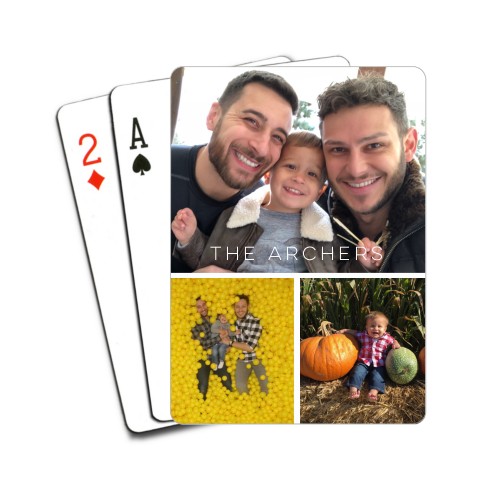 Gallery of Three Playing Cards, Multicolor