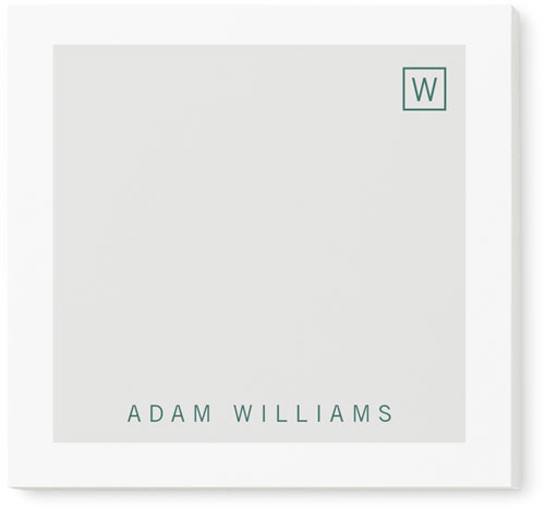 Corner Monogram Post-it Notes, 3x3, Gray