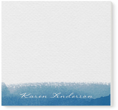 Modern Watercolor Brush Stroke Post-it� Notes, 3x3, Blue