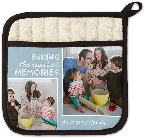 Baking Sweet Memories Pot Holder, Blue