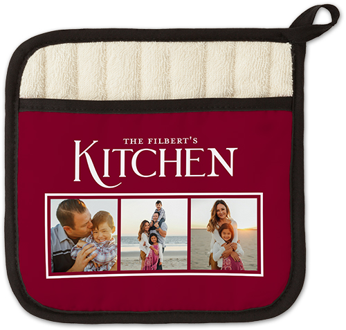 Classic Statement Pot Holder, Red, cabernet