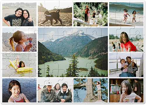 Photo Gallery Border Puzzle, Puzzle Board, 60 pieces, Rectangle, Puzzle, Multicolor