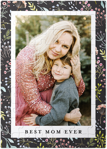 Best Ever Florals Puzzle, Puzzle Board, 60 pieces, Rectangle, Puzzle, Black, black