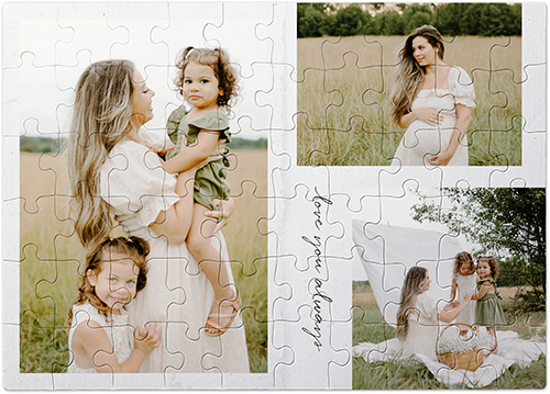 Texture Vintage Paper Puzzle, Puzzle Board, 60 pieces, Rectangle, Puzzle, White, white