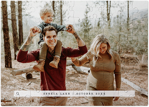 Travel Banner Puzzle, Puzzle Board, 60 pieces, Rectangle, Puzzle, Black, black