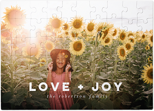 Love And Joy Always Puzzle, Puzzle Board, 60 pieces, Rectangle Ornament, Puzzle, White
