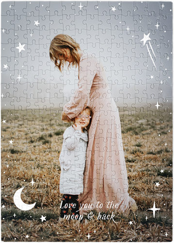 Moon And Stars Overlay Puzzle, Puzzle Board, 252 pieces, Rectangle, Puzzle, White, white