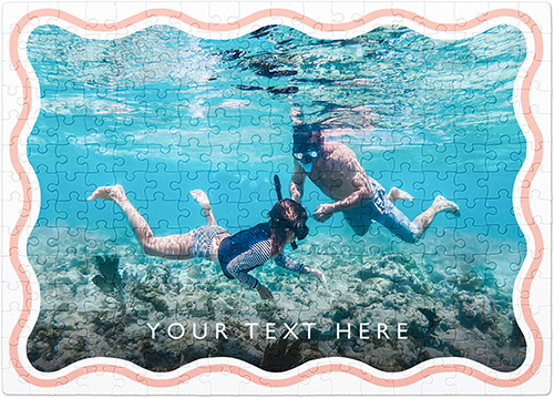 Wave Border Puzzle, Puzzle Board, 252 pieces, Rectangle, Puzzle, Pink, priscilla