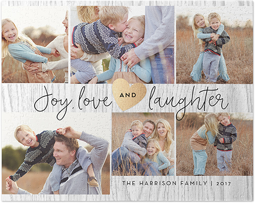 Joy Love Laughter Puzzle, Puzzle Board, 520 pieces, Rectangle, Puzzle, White