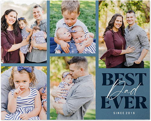 Best Dad Collage Puzzle, Puzzle Board, 520 pieces, Rectangle, Puzzle, Blue