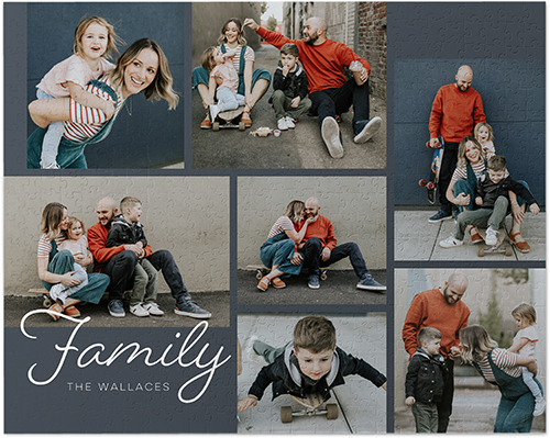 Family Collage Puzzle, Puzzle Board, 520 pieces, Rectangle, Puzzle, Gray