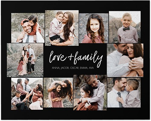 Love And Family Puzzle, Puzzle Board, 520 pieces, Rectangle, Puzzle, Black
