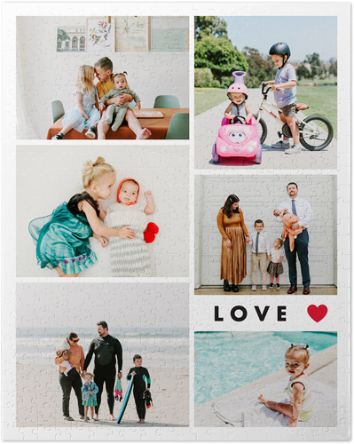 Modern Love Collage Puzzle, Puzzle Board, 520 pieces, Rectangle, Puzzle, White
