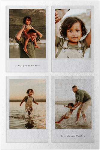Simple Photo Frames Puzzle, Puzzle Board, 1014 pieces, Rectangle, Puzzle, White