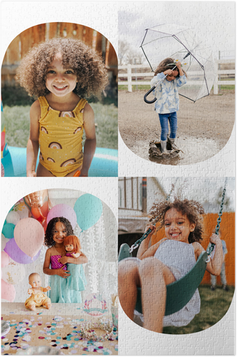 Modern Arch Collage Puzzle, Puzzle Board, 1014 pieces, Rectangle, Puzzle, White, white