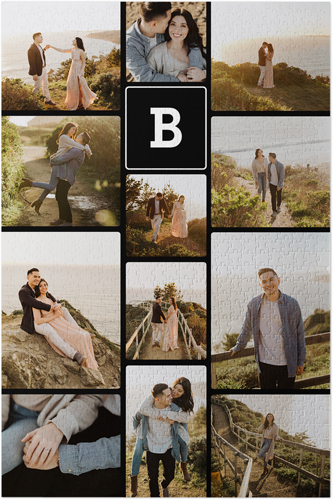 Pictogram Portrait Puzzle, Puzzle Board, 1014 pieces, Rectangle, Puzzle, Black, black