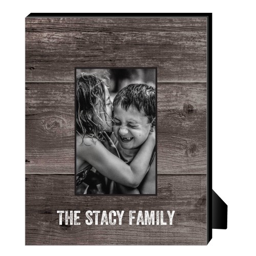 Printed Woodgrain Personalized Frame, - Photo insert, 8x10, Brown