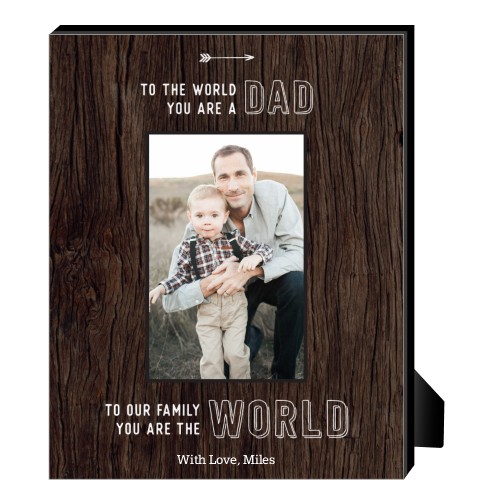 You're My World Personalized Frame, - No photo insert, 8x10, Brown