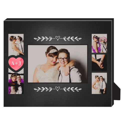 Chalkboard Heart Personalized Frame, - Photo insert, 8x10, White