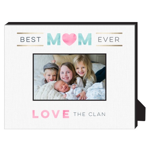 Watercolor Mom Collage Personalized Frame, - No photo insert, 8x10, Beige